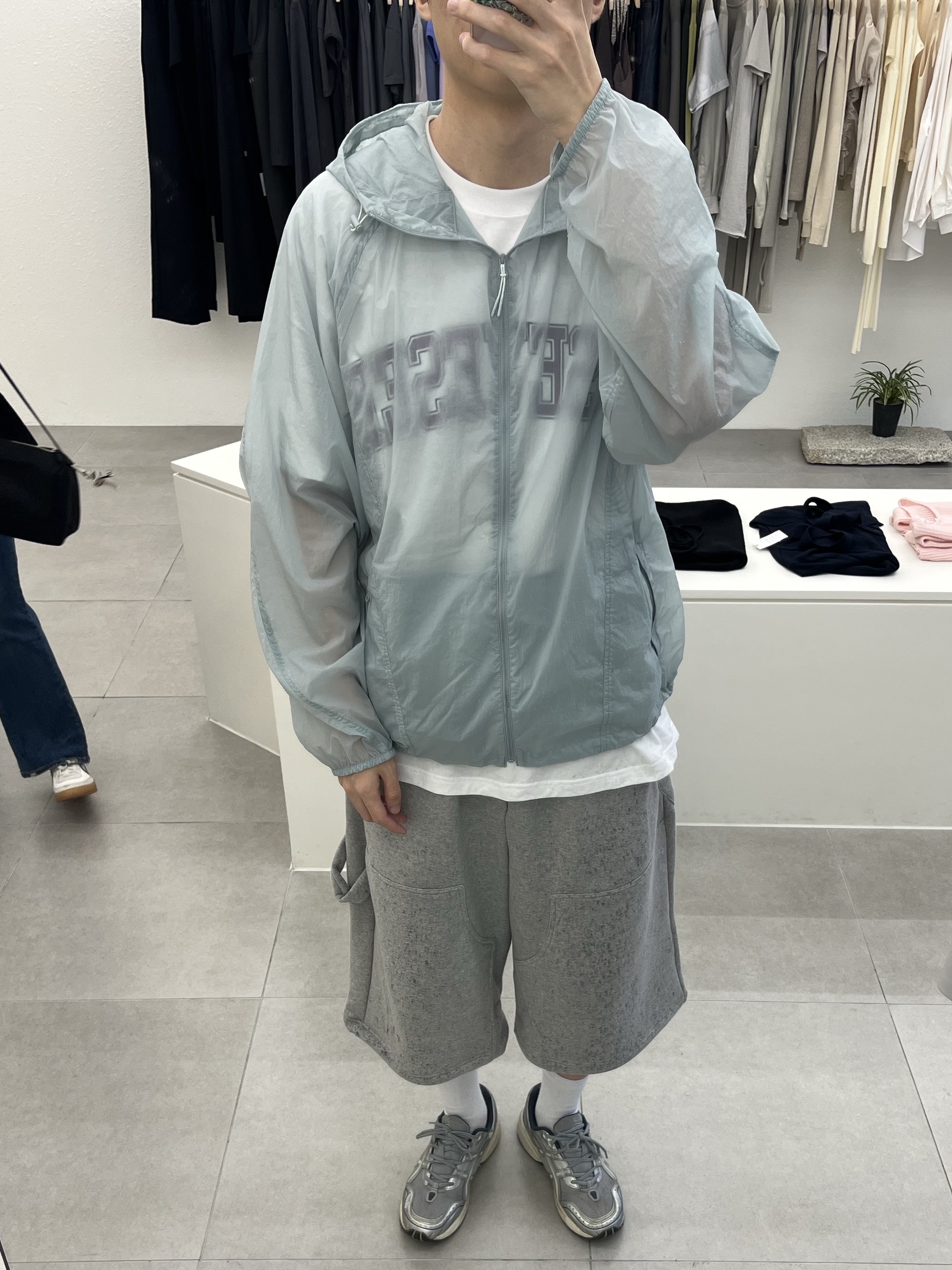 Asics Gel-1090 Piedmont Grey, Sansan Gear Swift Slash Cap Grey - 25SS 착용 스타일 - 1