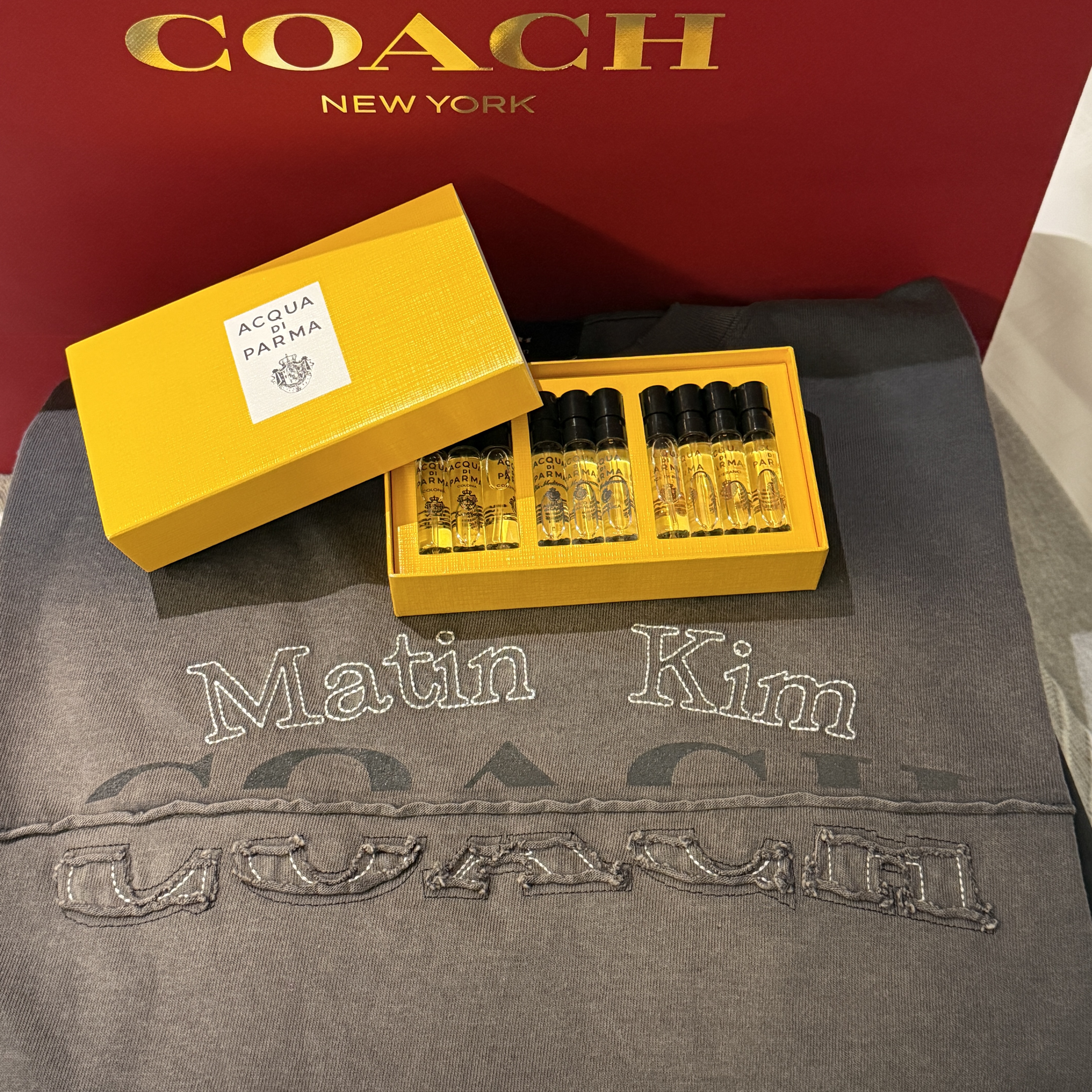 (W) Coach x Matin Kim Large Fit T-Shirt Charcoal μ°©μ© μ€νμΌ