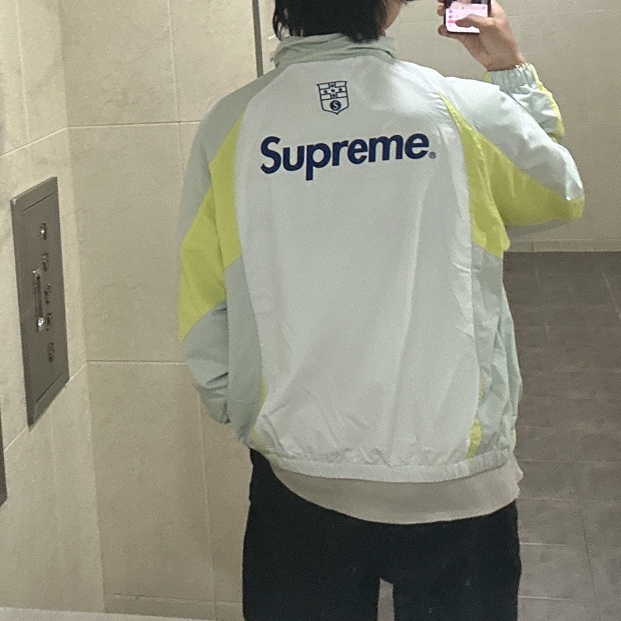 Supreme S Logo Track Jacket Light Mint - 24FW 착용 스타일