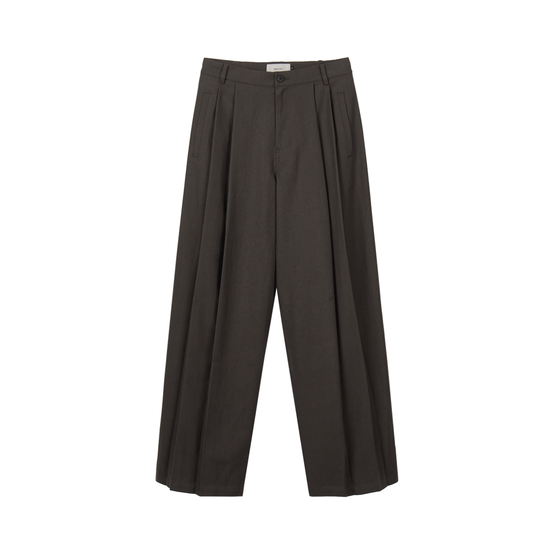 BE24PT31_BR Begin202 Washed Cotton Dobby Pants Washed Brown