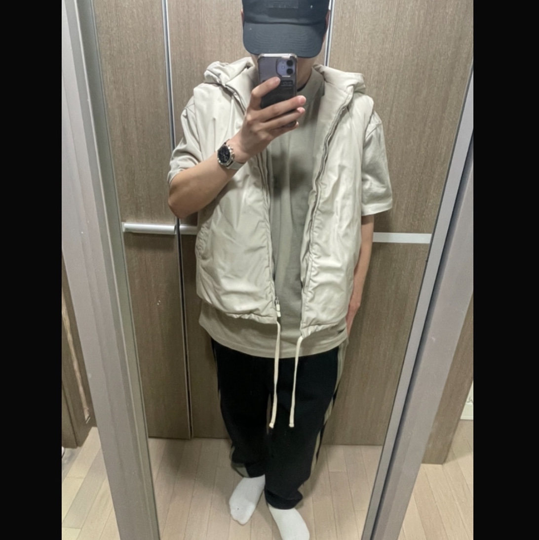Essentials Baseball Cap Jet Black - 24SS, Adidas x Fear of God Athletics Suede Fleece Sweatpants Black - KR Sizing 착용 스타일