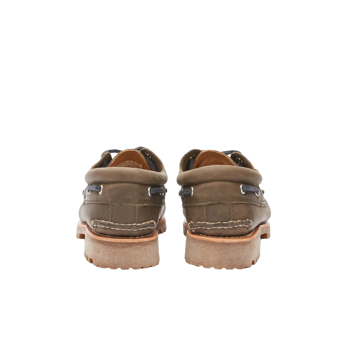 팀버랜드 어센틱 3 아이 러그 핸드스웬 보트 슈즈 올리브 풀 그레인(Timberland Authentic 3-Eye Lug Handsewn Boat Shoes Olive Full Grain) - 3