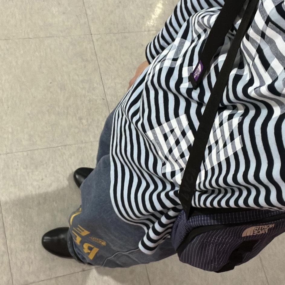 Kapital 12.5 oz. Broken Denim East Repairman Track Pants Indigo 착용 스타일