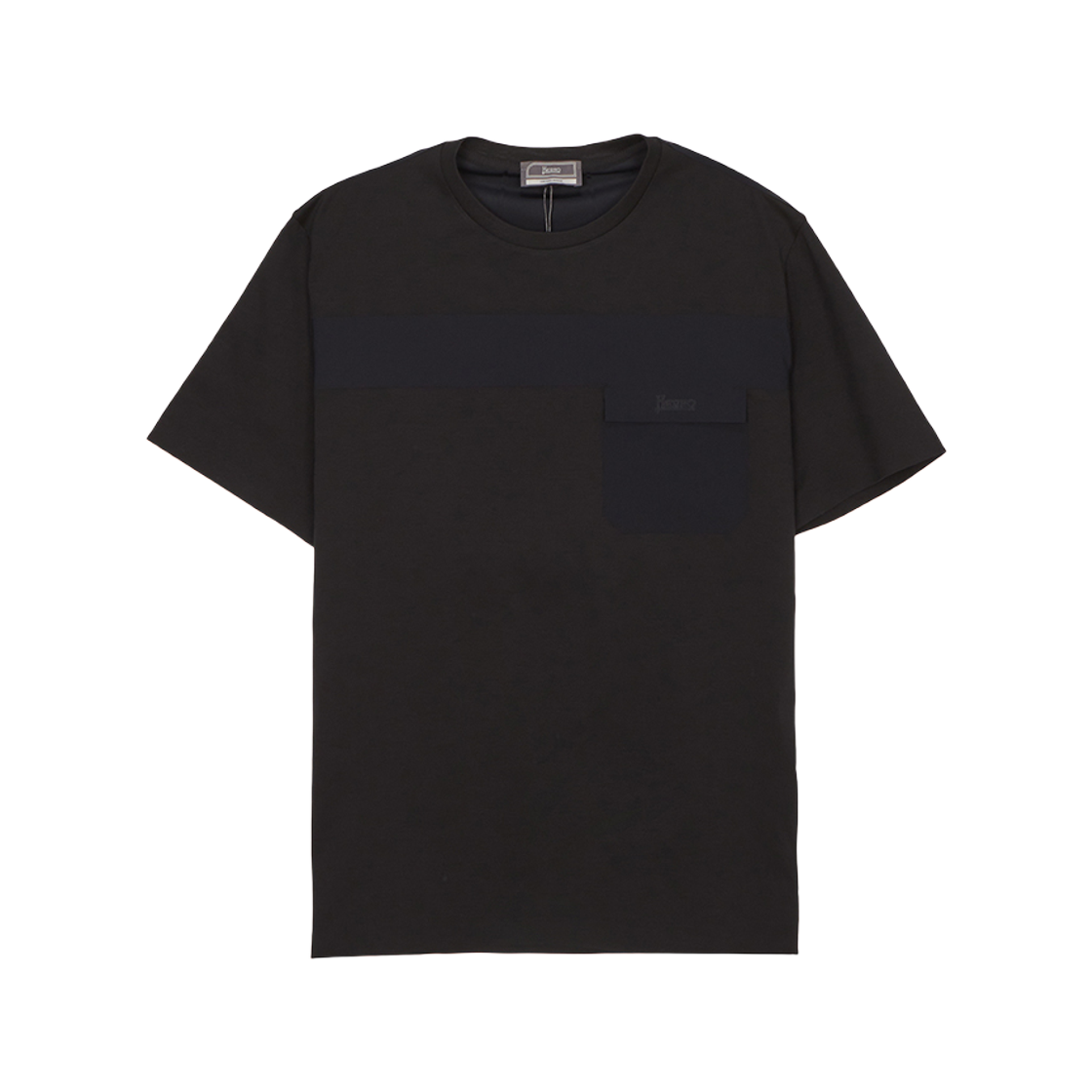 에르노 숏 슬리브 티셔츠 블랙(Herno Short Sleeve T-Shirt Black)