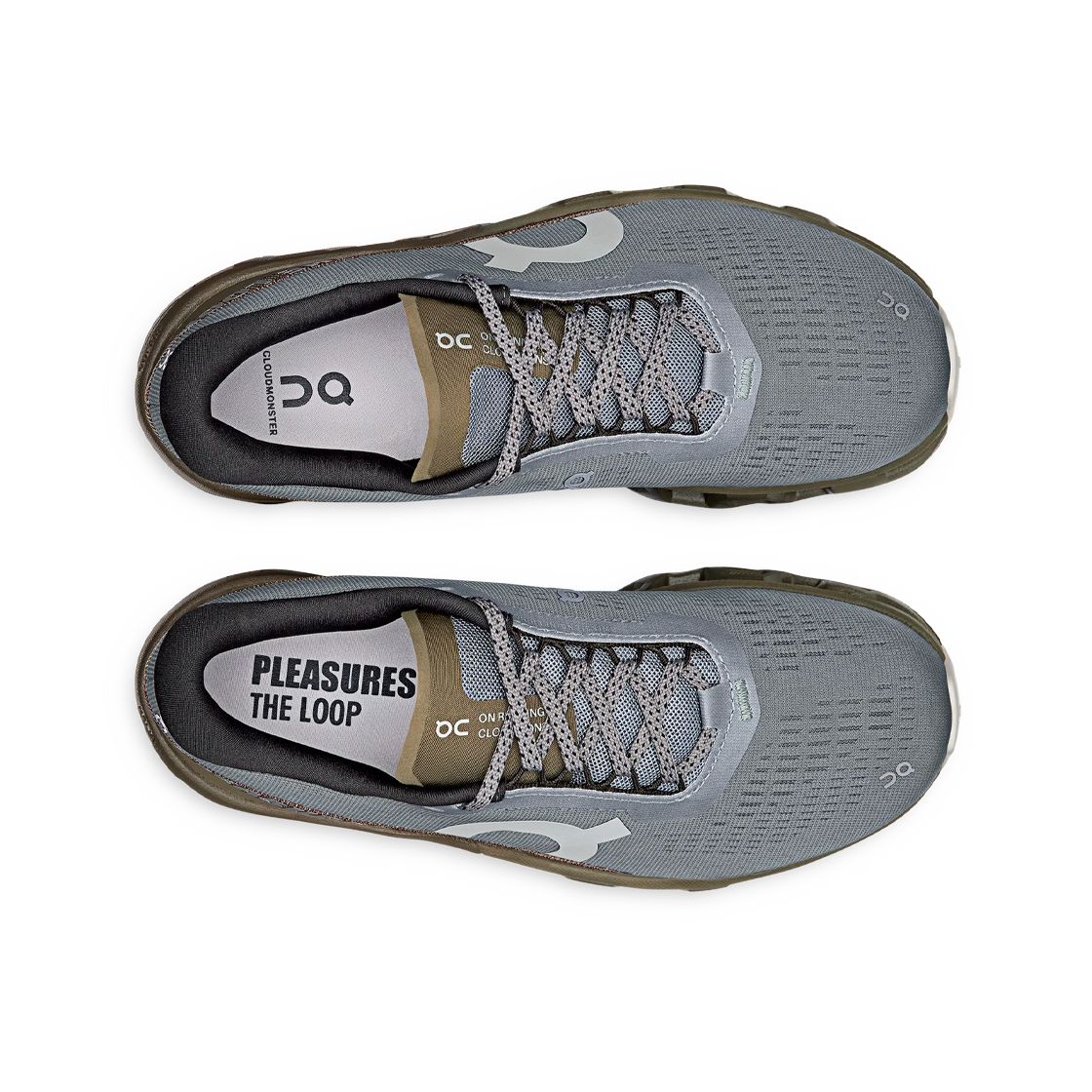 온 러닝 x 플레져스 x 더 루프 클라우드몬스터 2 미스트 올리브(On Running x Pleasures x The Loop Cloudmonster 2 Mist Olive) - 2