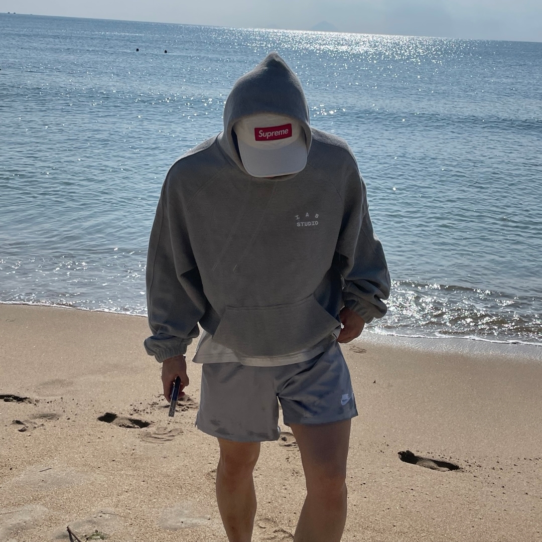 Supreme Ventile Camp Cap White - 23SS, IAB Studio Herringbone Hoodie Gray White 착용 스타일