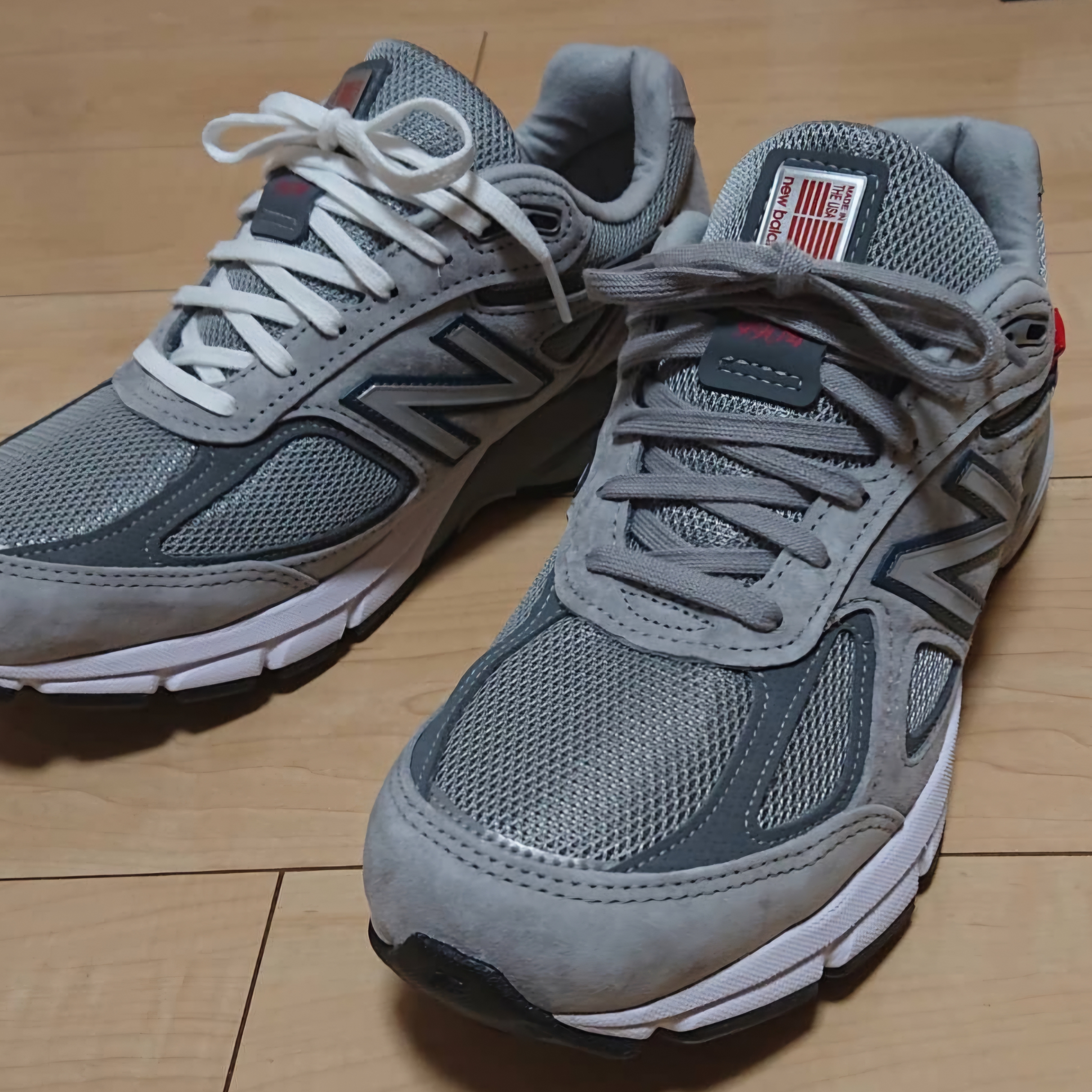 New Balance 990vs4 Made in USA Grey 착용 스타일