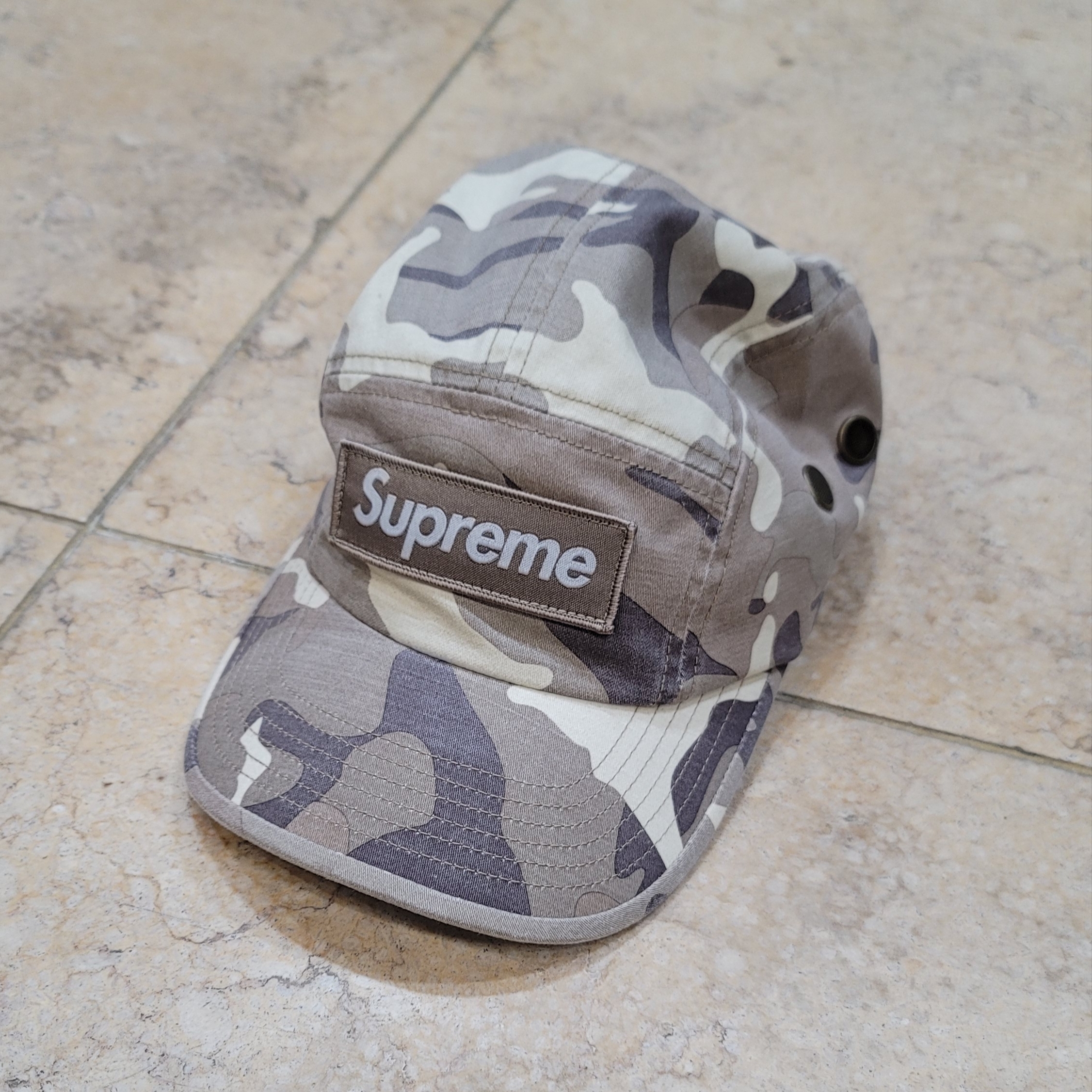 Supreme Military Camp Cap Stone Camo - 23SS 착용 스타일