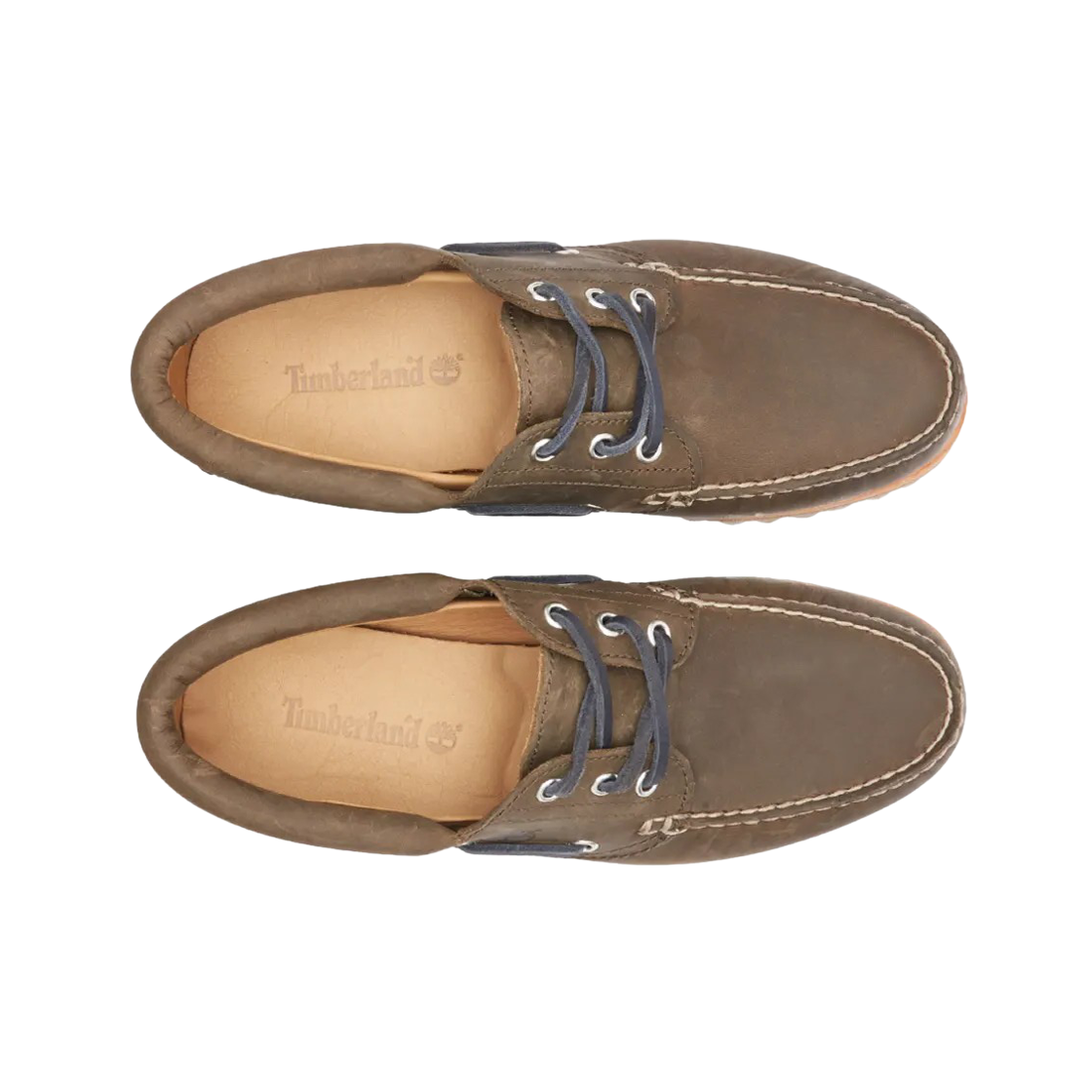 팀버랜드 어센틱 3 아이 러그 핸드스웬 보트 슈즈 올리브 풀 그레인(Timberland Authentic 3-Eye Lug Handsewn Boat Shoes Olive Full Grain) - 2