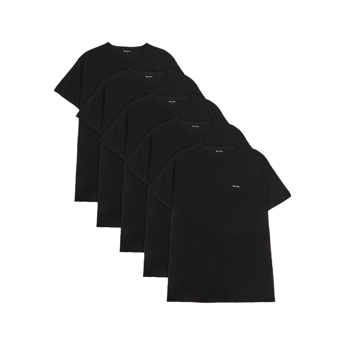 M1A-389-M5PK-79 Paul Smith Short Sleeve T-Shirt (5 Pack) Black