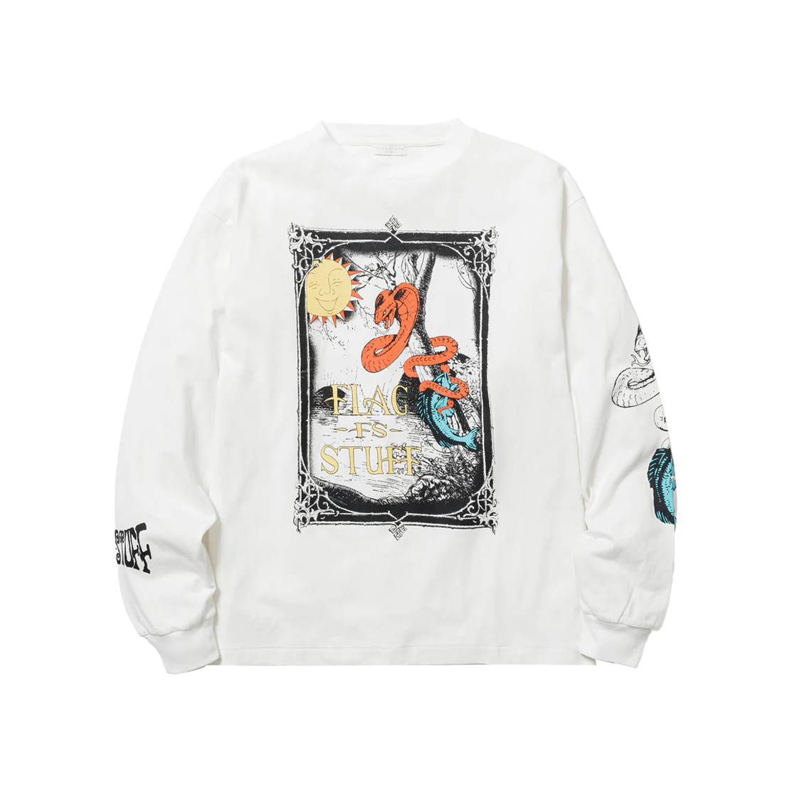 KM5BTSLFF11WT Flagstuff Snake LS Tee White - 25SS