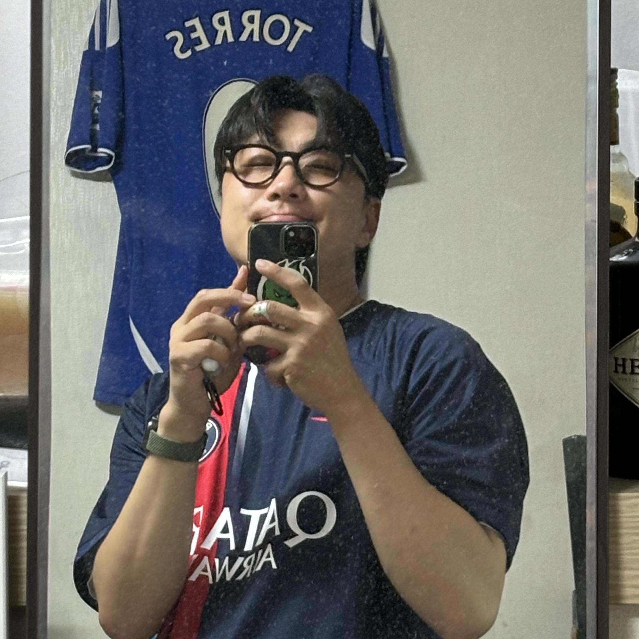 Nike Paris Saint-Germain 2023/24 Dri-Fit Stadium Home Jersey Midnight Navy (Non Marking Ver.) 착용 스타일