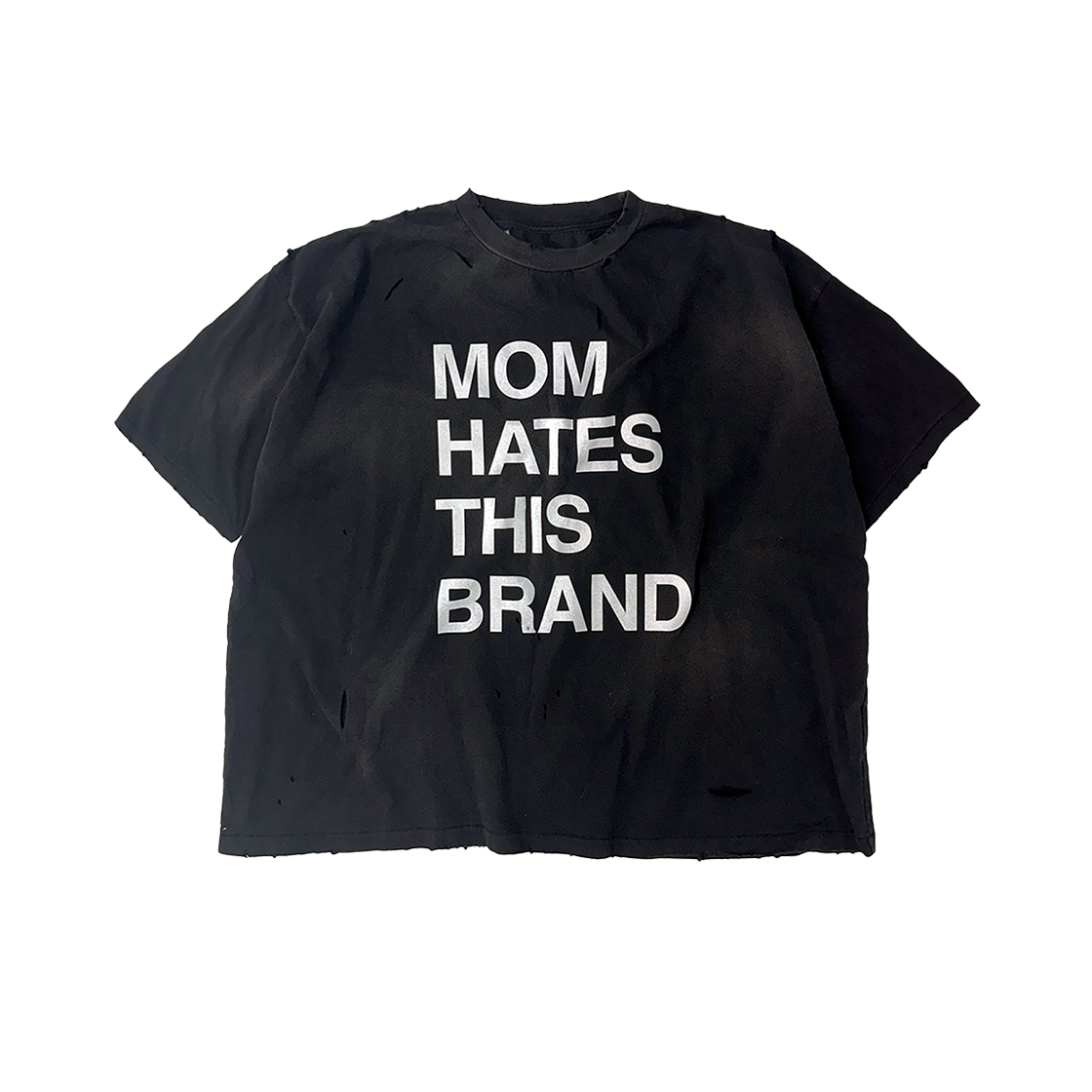 MHTB_BK Hommless Mom Hates This Brand VTG Tee Black - 대표 이미지 #1