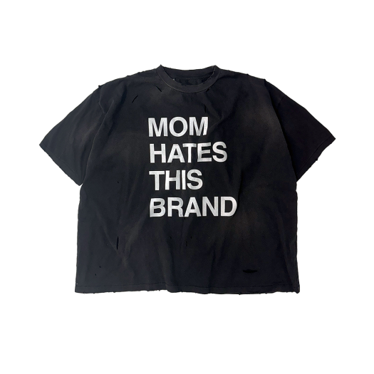 MHTB_BK Hommless Mom Hates This Brand VTG Tee Black