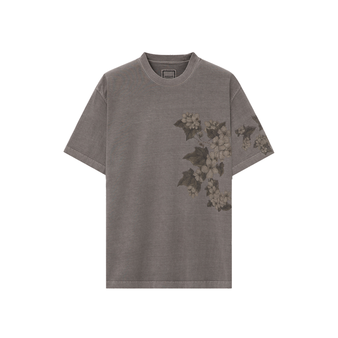 우영미 페이드 플라워 티셔츠 그레이 - 25SS(Wooyoungmi Fade Flower T-Shirt Grey - 25SS) - 2