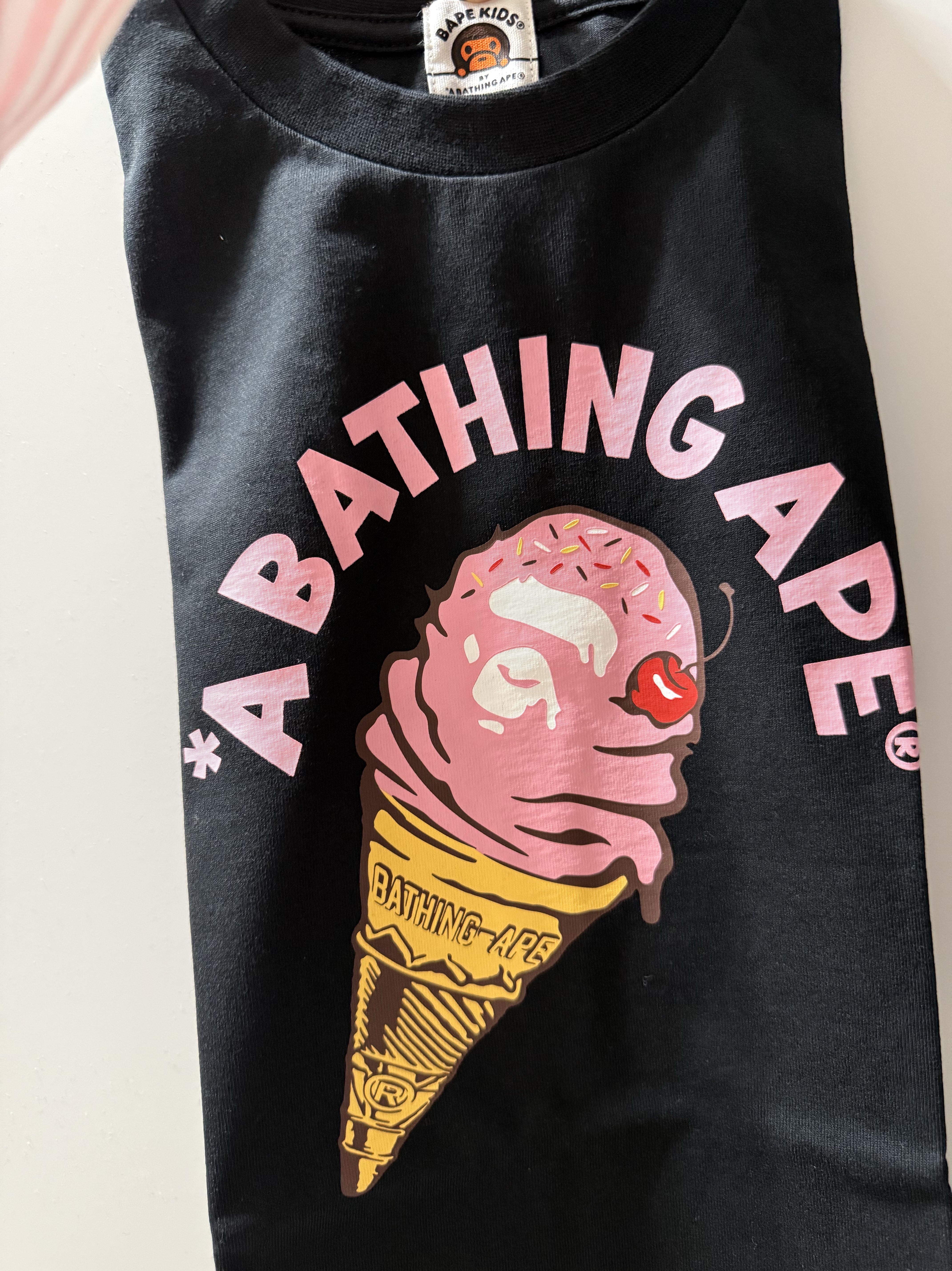 (Kids) BAPE Ice Cream T-Shirt Black 착용 스타일
