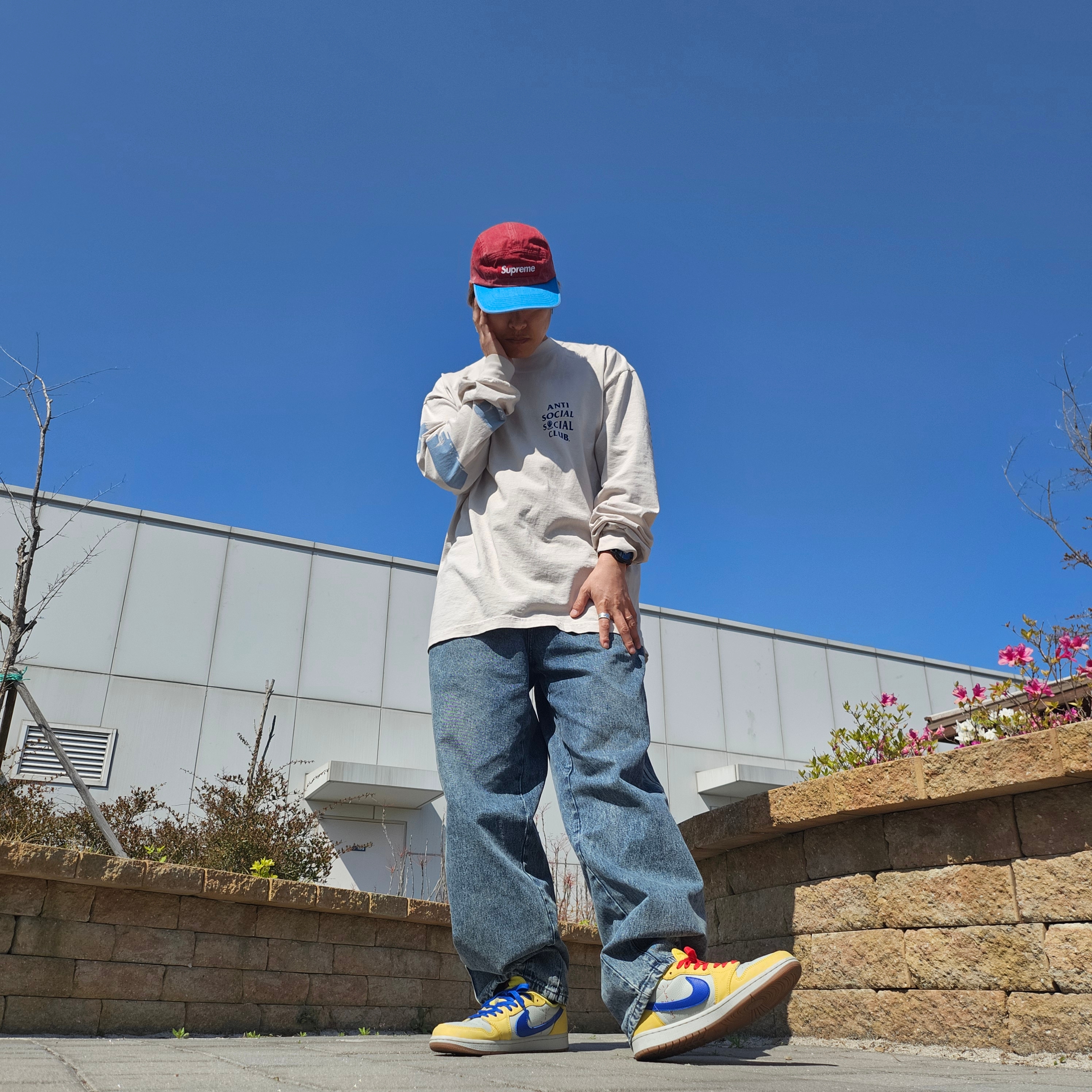 Supreme Pigment 2-Tone Camp Cap Red - 24SS, Gucci Ghost Ring Silver 9mm 착용 스타일 - 1