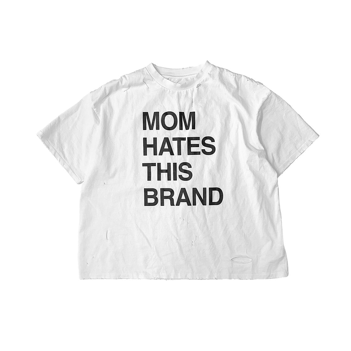 홈리스 맘 헤이츠 디스 브랜드 빈티지 티셔츠 화이트(Hommless Mom Hates This Brand VTG Tee White)