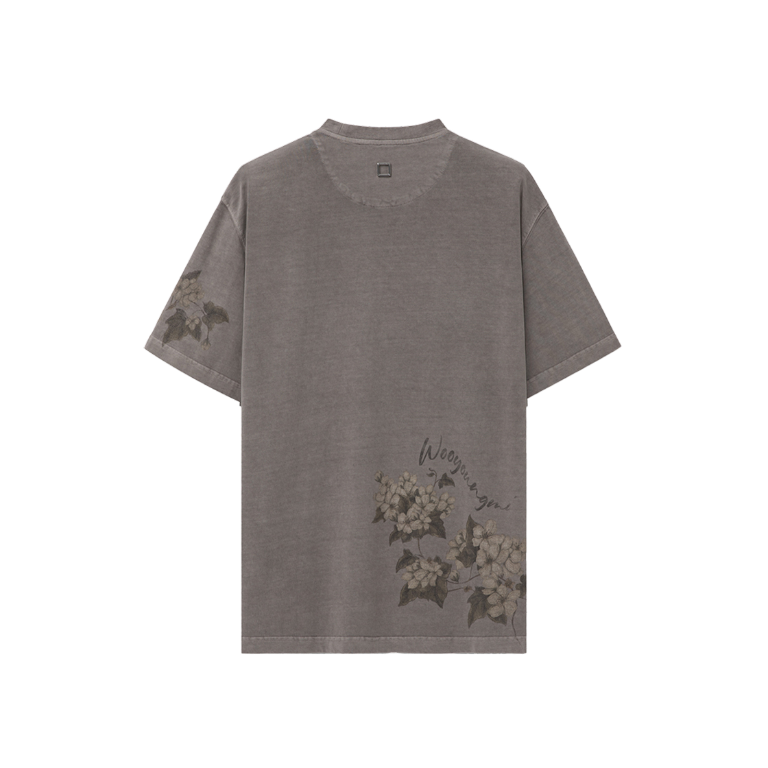 W251TS03763G Wooyoungmi Fade Flower T-Shirt Grey - 25SS