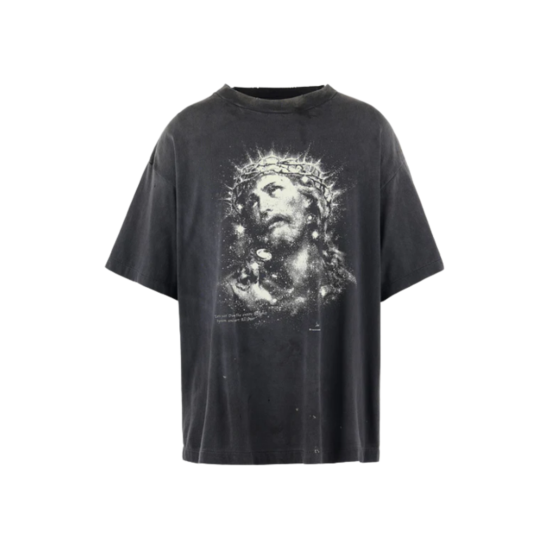 세인트 마이클 지저스 숏슬리브 티셔츠 블랙 - 25SS(Saint Mxxxxxx Jesus S/S T-Shirt Black - 25SS)