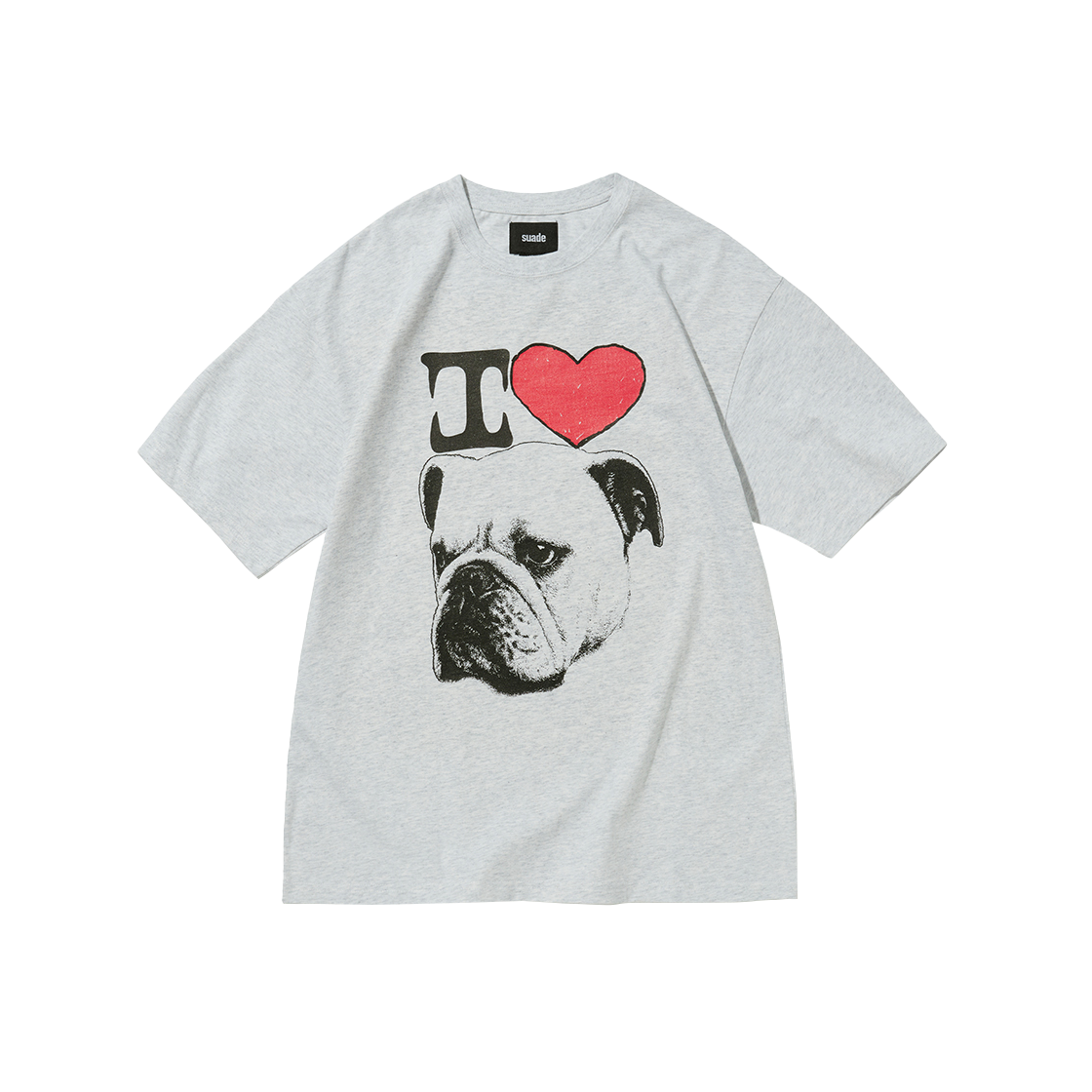 [KREAM 단독] 스웨이드 불독 티 멜란지 그레이([KREAM 단독] Suade Bulldog Tee Melange Gray)