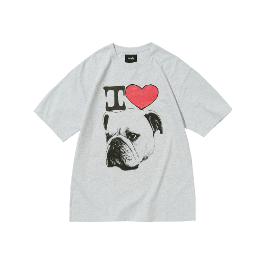 SDESTO035MG [KREAM 단독] Suade Bulldog Tee Melange Gray