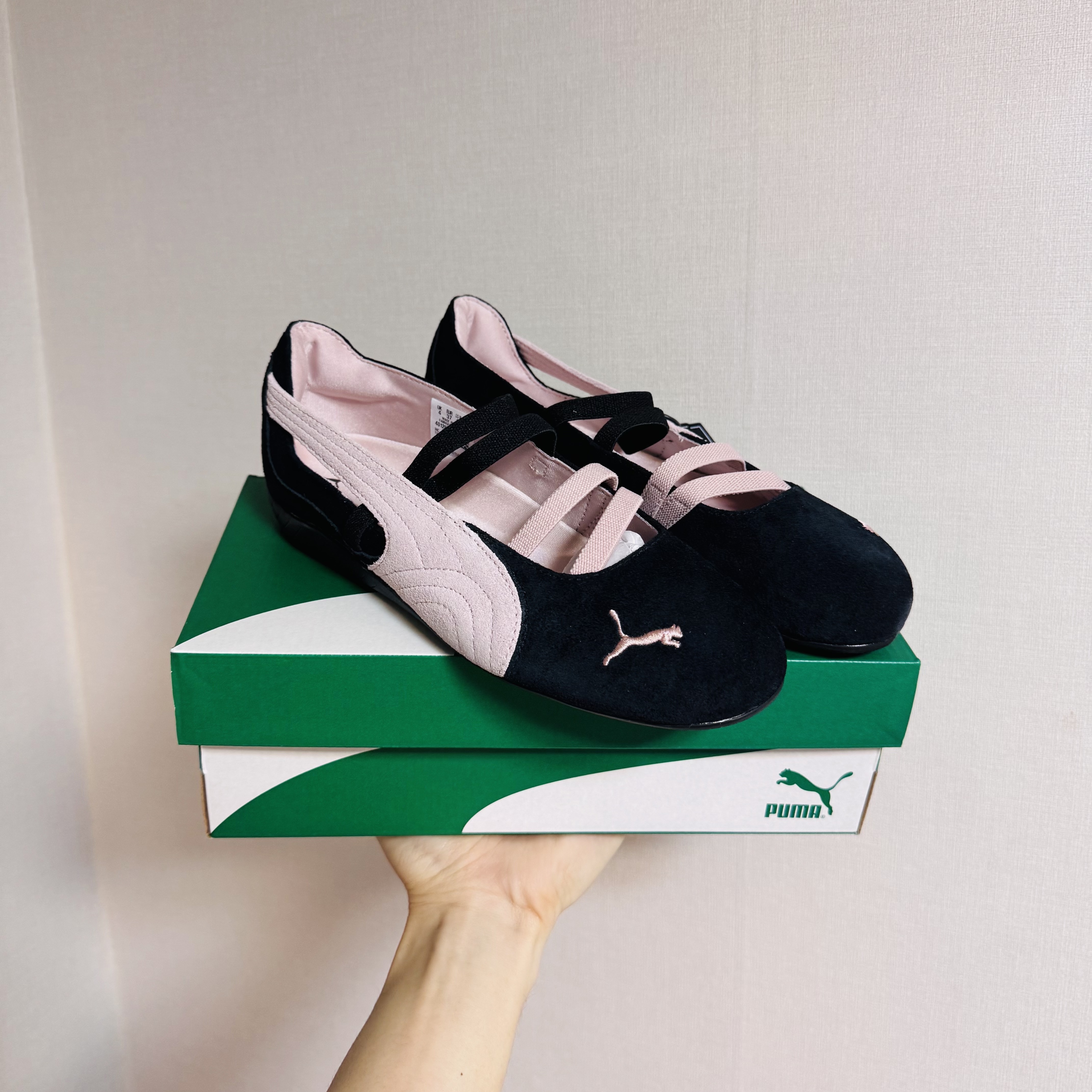 (W) Puma Speedcat Ballet Suede Puma  Black Mauve Mist 착용 스타일