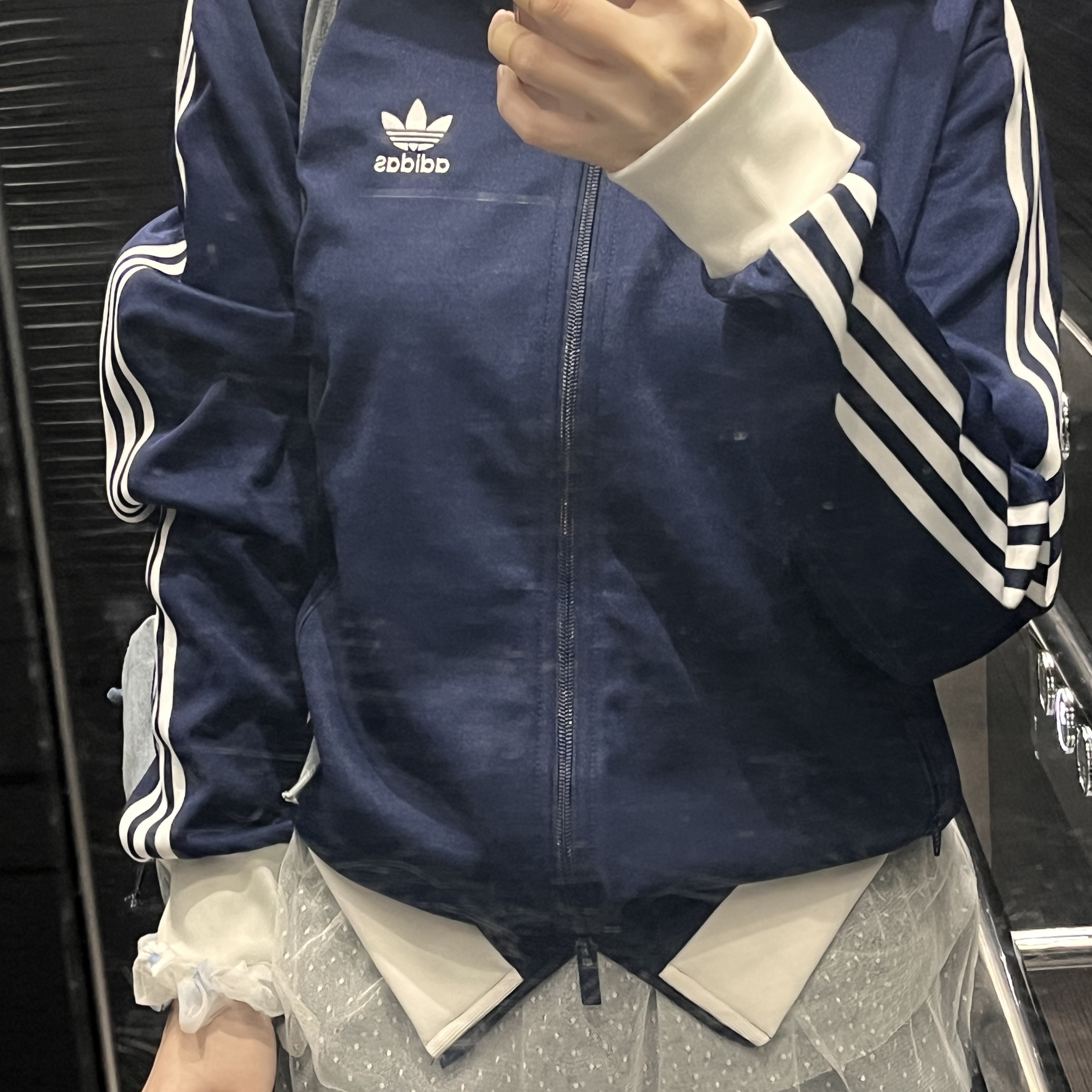 Adidas Adicolor Classic Beckenbauer Track Top Night Indigo - KR Sizing 착용 스타일 - 2