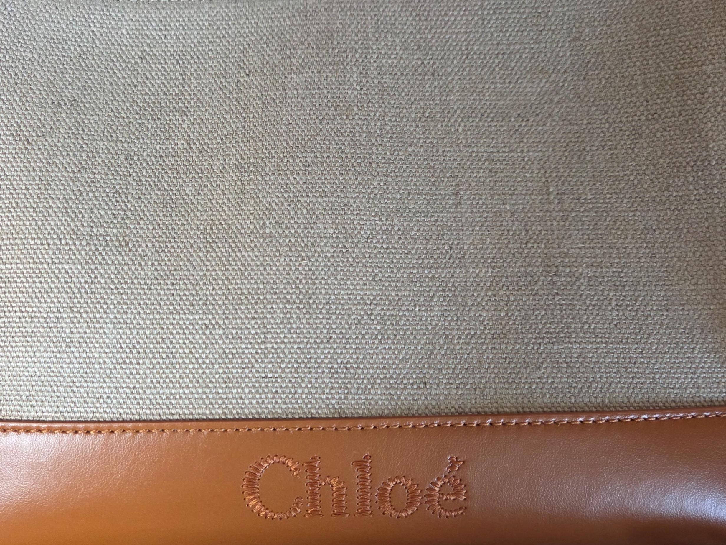 Chloe Sense Zippered Pouch Caramel 착용 스타일