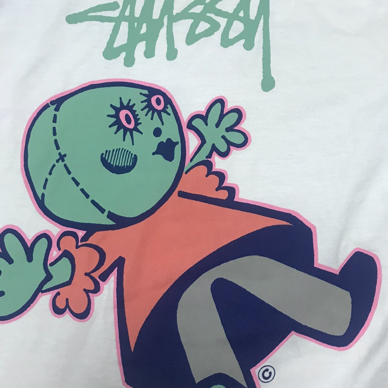 Stussy Dollie Pigment Dyed T-Shirt Natural 착용 스타일