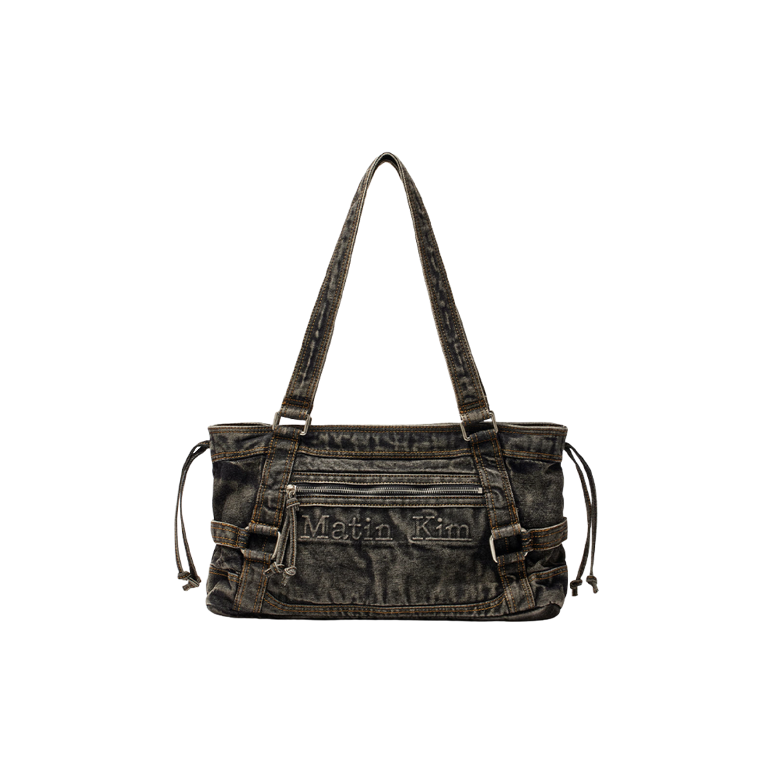 【Matin Kim】韓国人気★MATIN WASHED DENIM SQUARE BAG Matin Kim】MATIN WASHED DENIM SQUARE BAG (Matin Kim