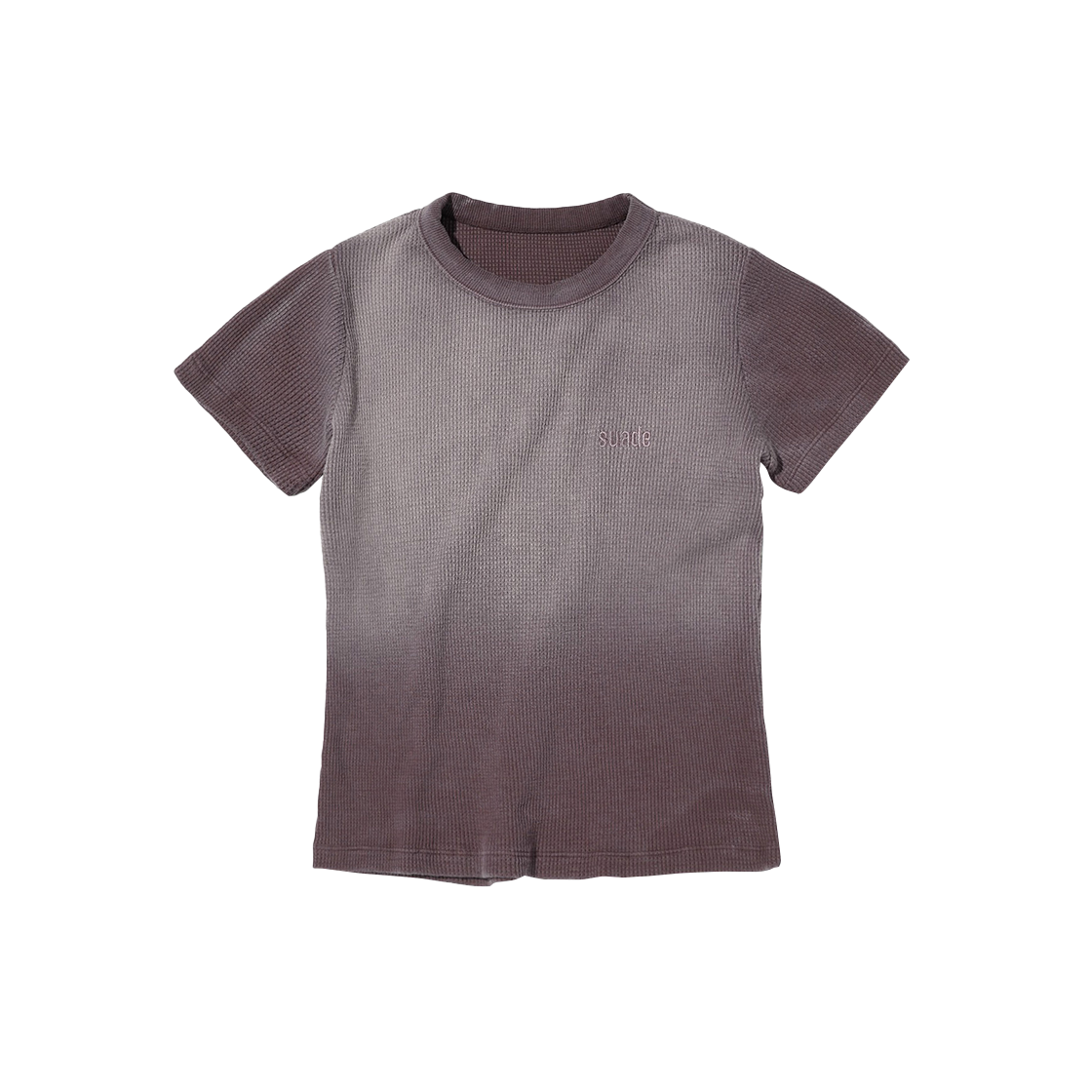 스웨이드 워시드 써멀 로고 티 브라운