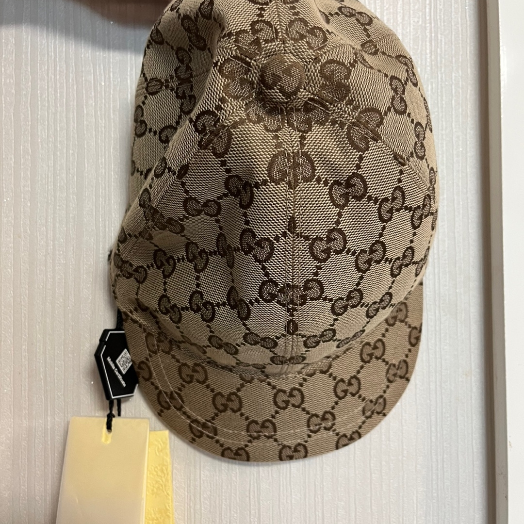 (Kids) Gucci Original GG Canvas Baseball Hat Beige Ebony 착용 스타일
