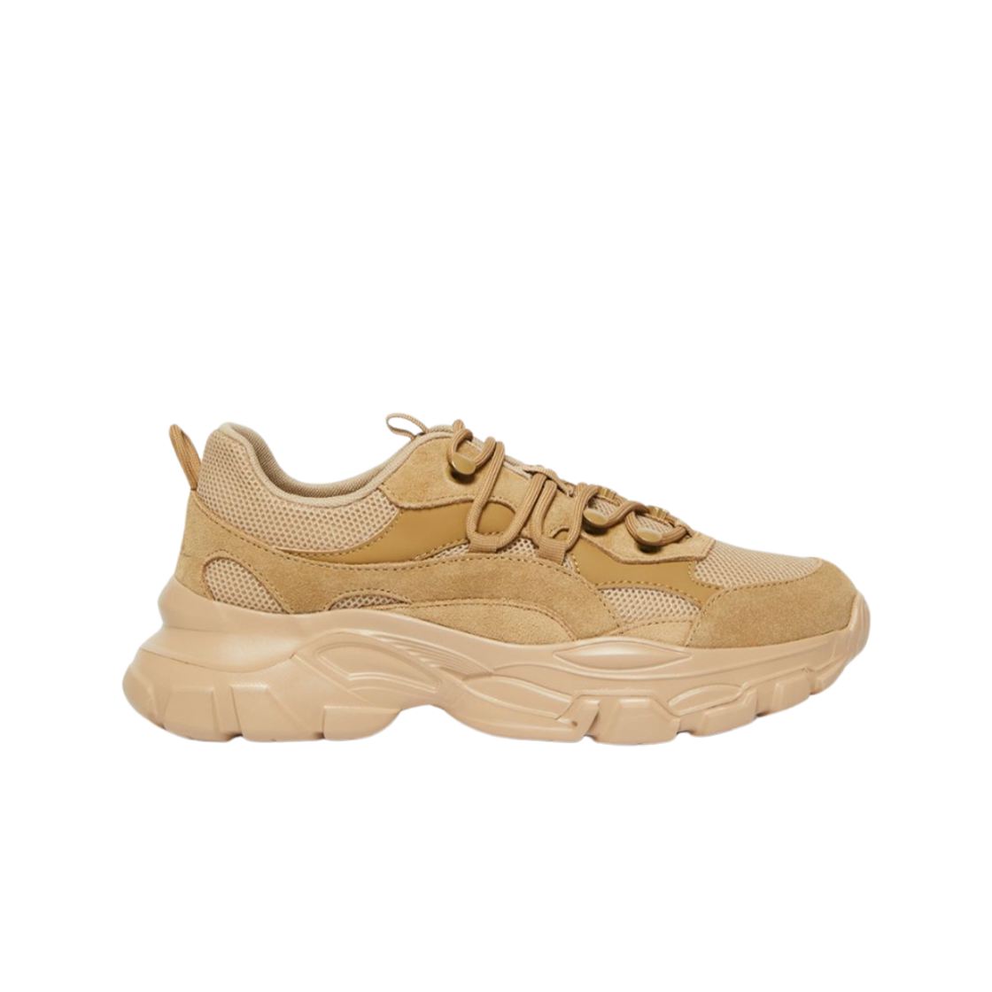 BEBBIO-002 (W) Weekend Max Mara Bebbio Technical Mesh and Leather Running Shoes Camel