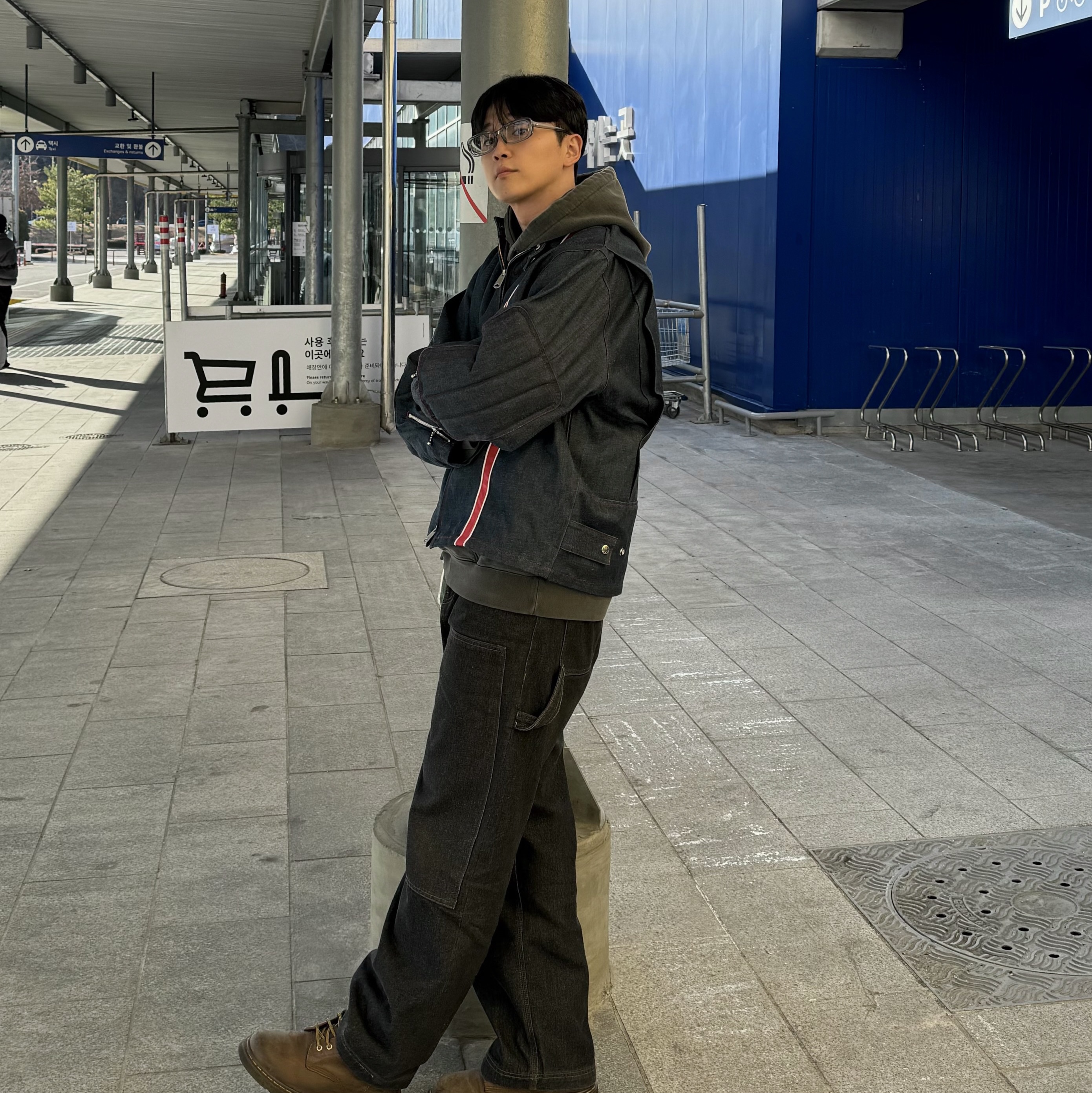 Kapital 14 oz. Denim Todoteleno Motocross Jacket Indigo 착용 스타일 - 1