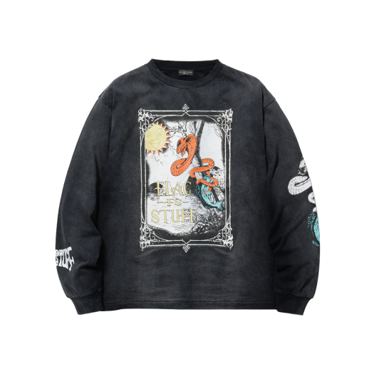 KM5BTSLFF10BK Flagstuff Snake LS Tee Black - 25SS