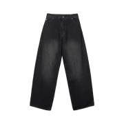Begin202 Arc Curved Denim Pants Washed Black