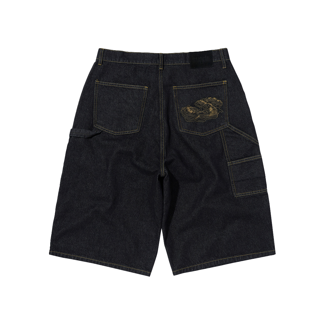 SDESBO302RI Suade Contour Double Knee Shorts Raw Indigo - 대표 이미지 #1