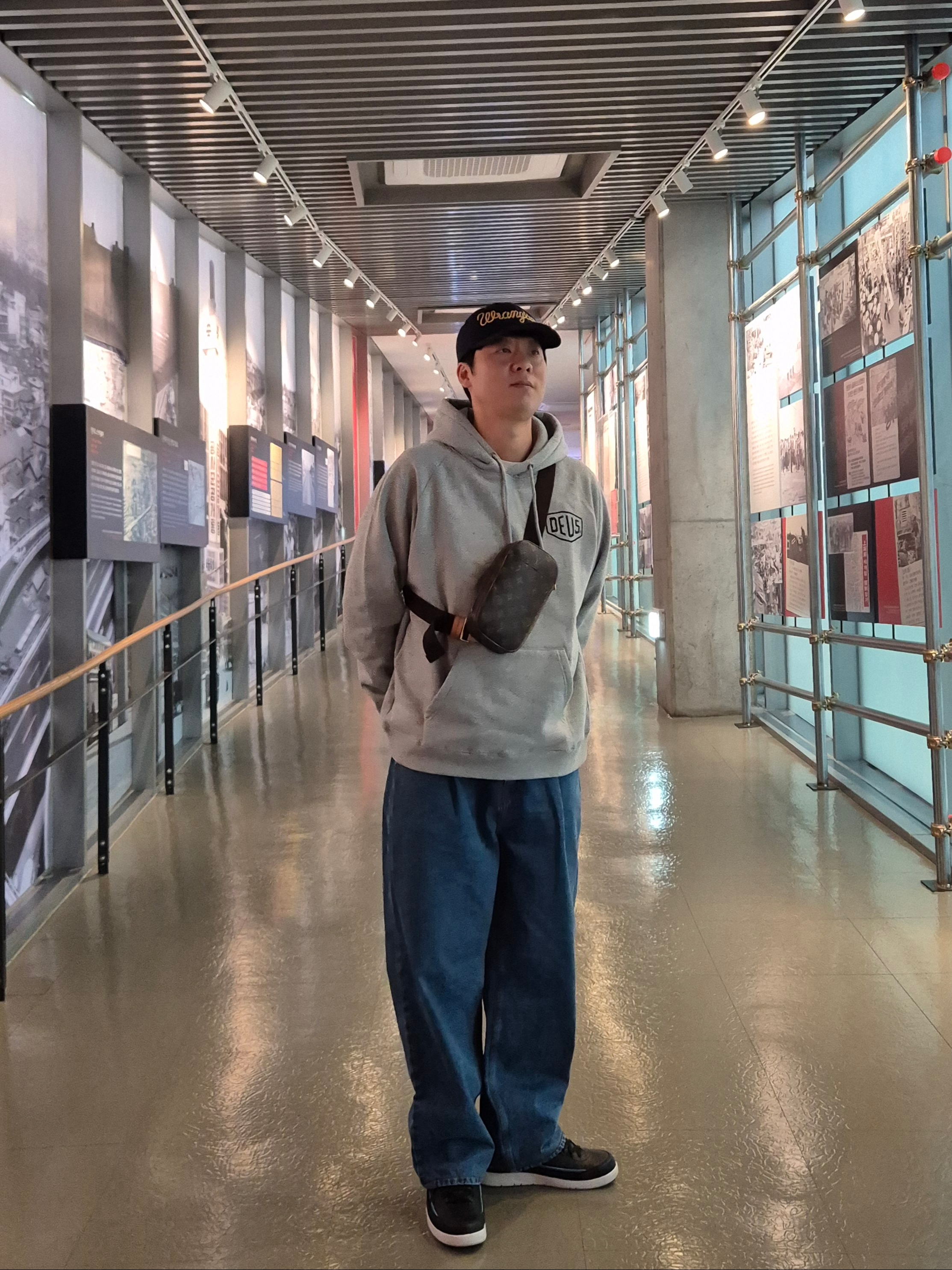 Wrangler Rope Logo Chain Stitch Cap Navy, Deus Ex Machina Seoul Address Hoodie Grey Marle 착용 스타일 - 5