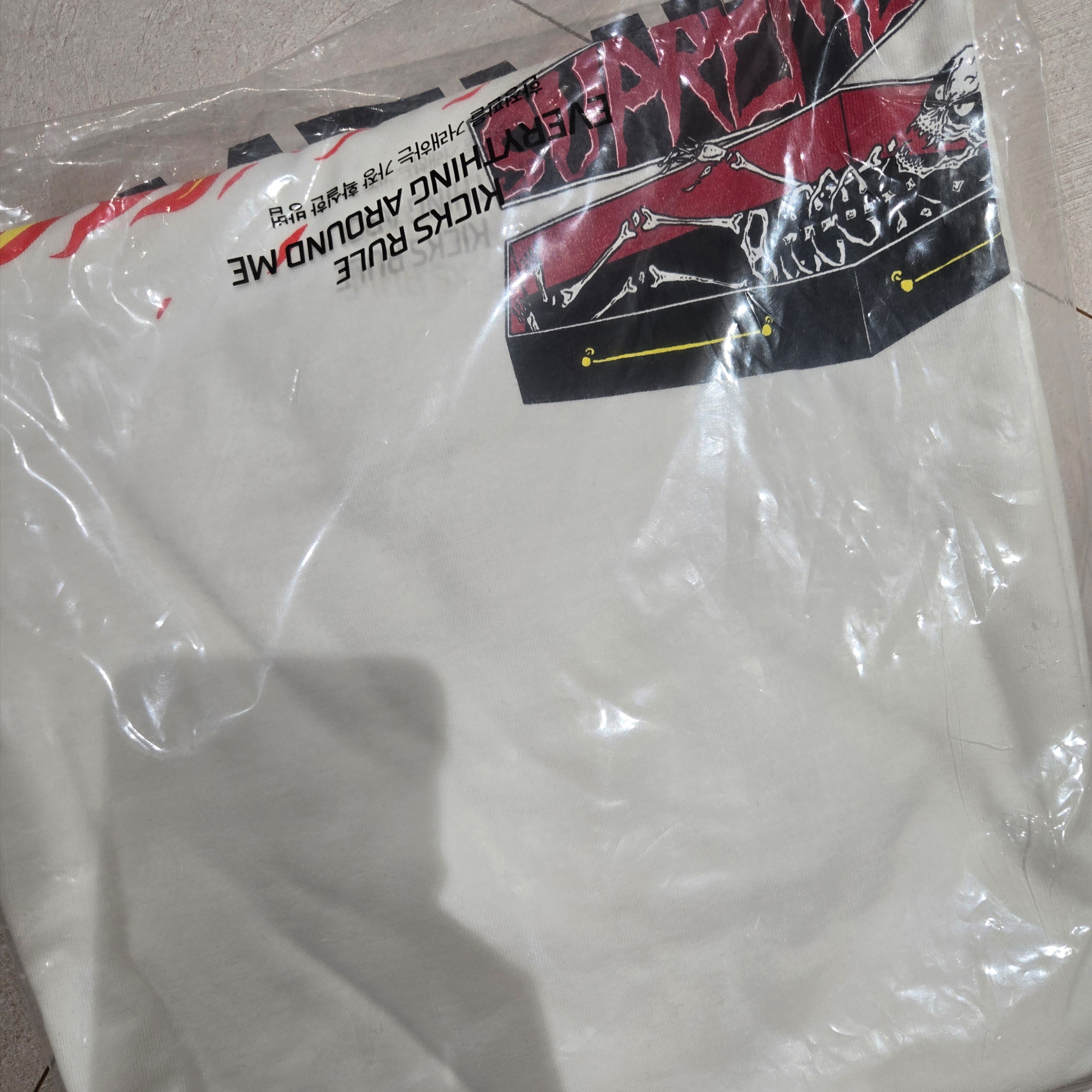Supreme x Thrasher Back Tail T-Shirt White - 24FW 착용 스타일