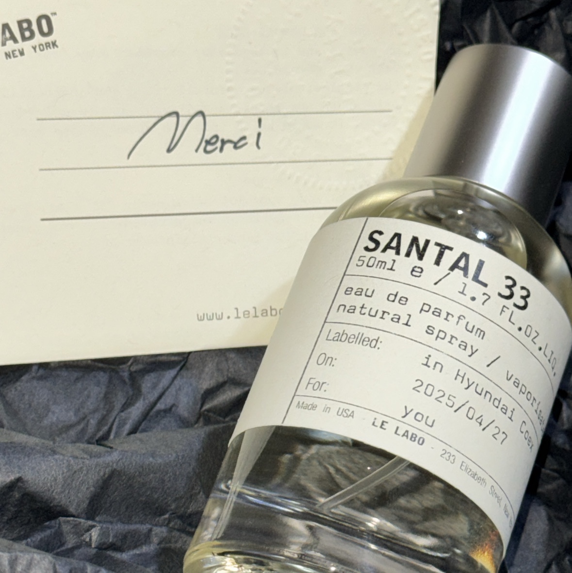 Le Labo Santal 33 Eau De Parfum 50ml 착용 스타일