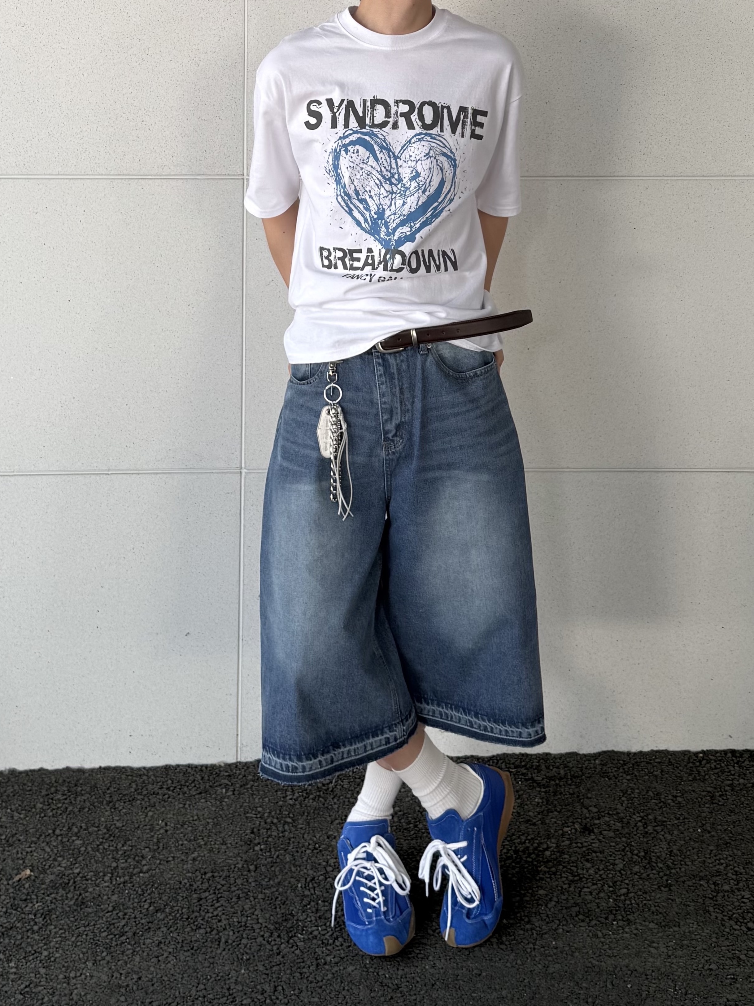 Ader Error Skid Z-Blue (Bant VER), Nike x Supreme Air Force 1 Low Black 착용 스타일 - 3