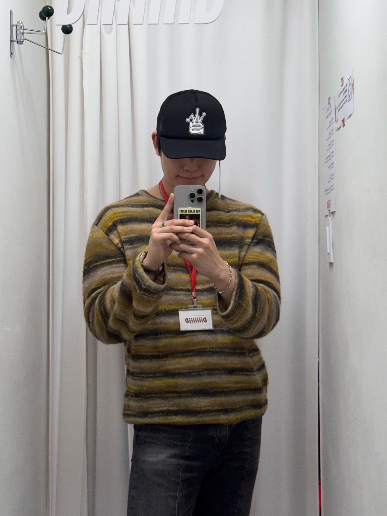 Kapital Denim Repair Track Cap Black Gray, Hysteric Glamour Speedster Mesh Cap Black 착용 스타일 - 6
