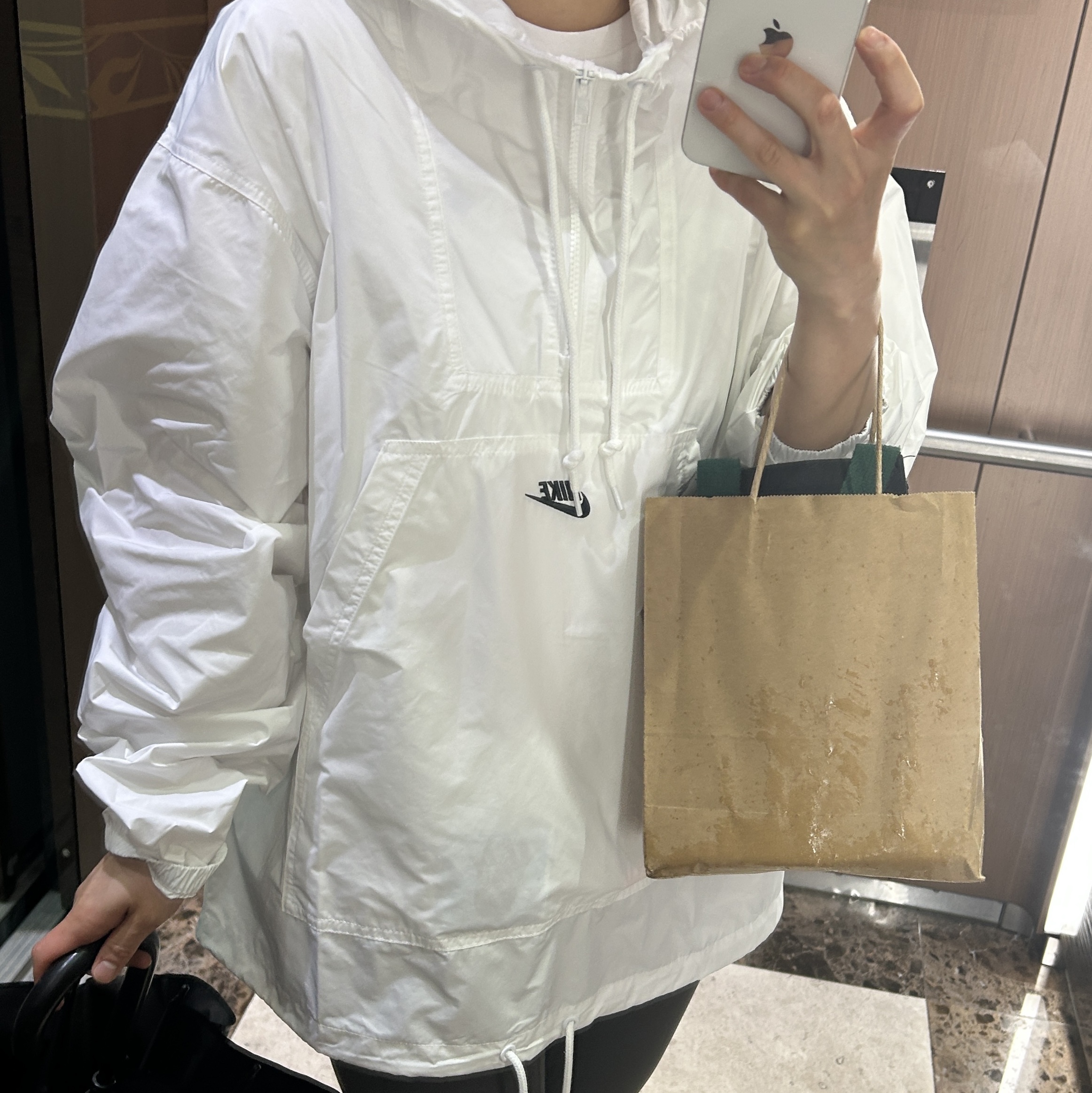 Nike Club Marina Anorak White - Asia 착용 스타일 - 2