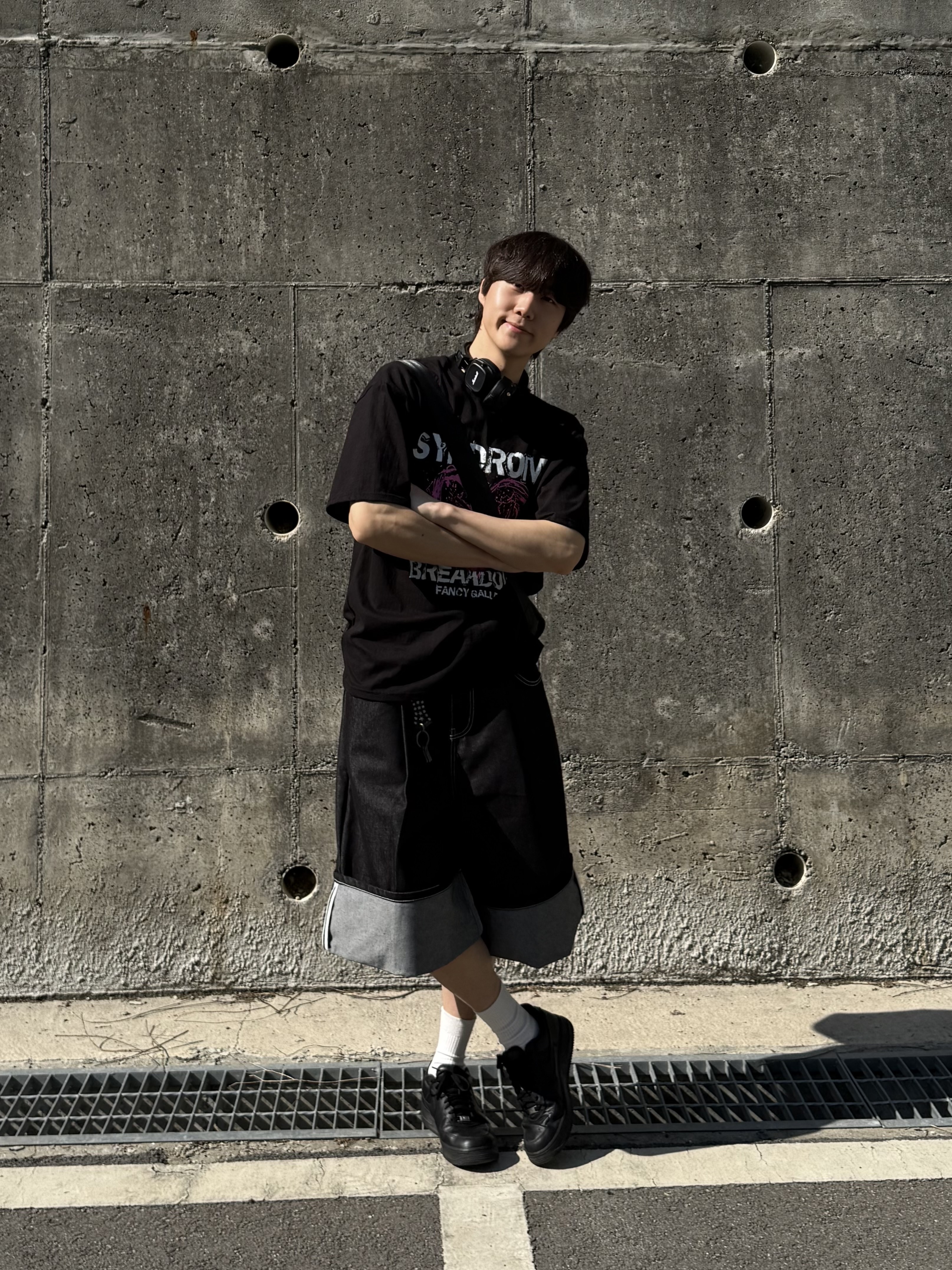 Ader Error Skid Z-Blue (Bant VER), Nike x Supreme Air Force 1 Low Black 착용 스타일 - 5