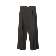 Begin202 Nycoma Twotuck Pants Charcoal Brown