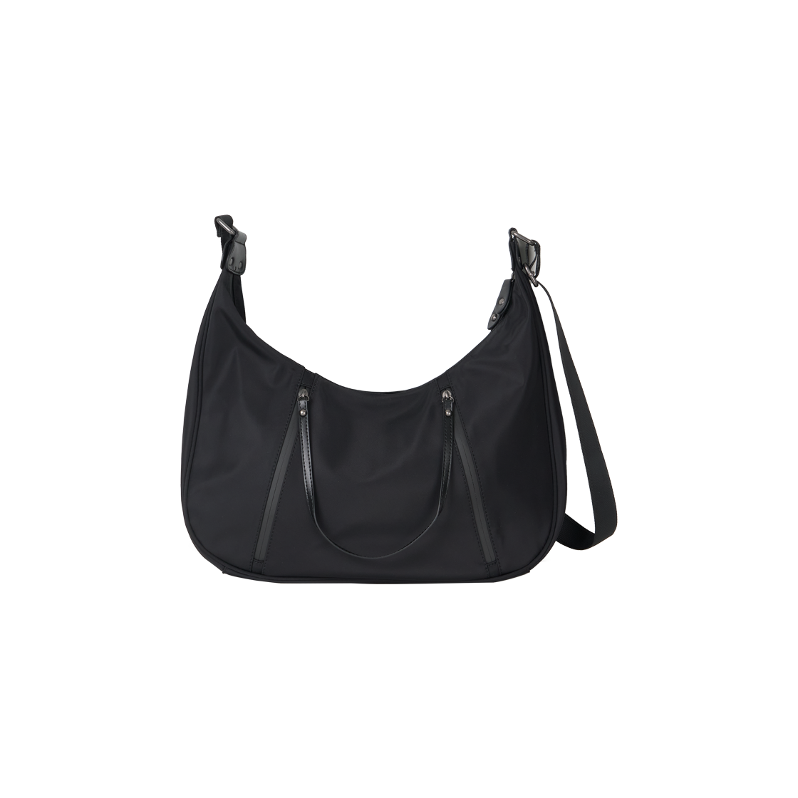 BE24BAG01 Begin202 Nylon Hobo Bag Black