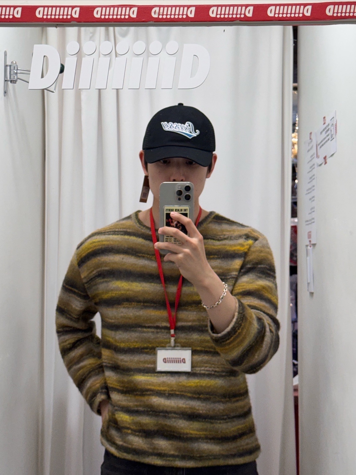 Kapital Denim Repair Track Cap Black Gray, Hysteric Glamour Speedster Mesh Cap Black 착용 스타일 - 4