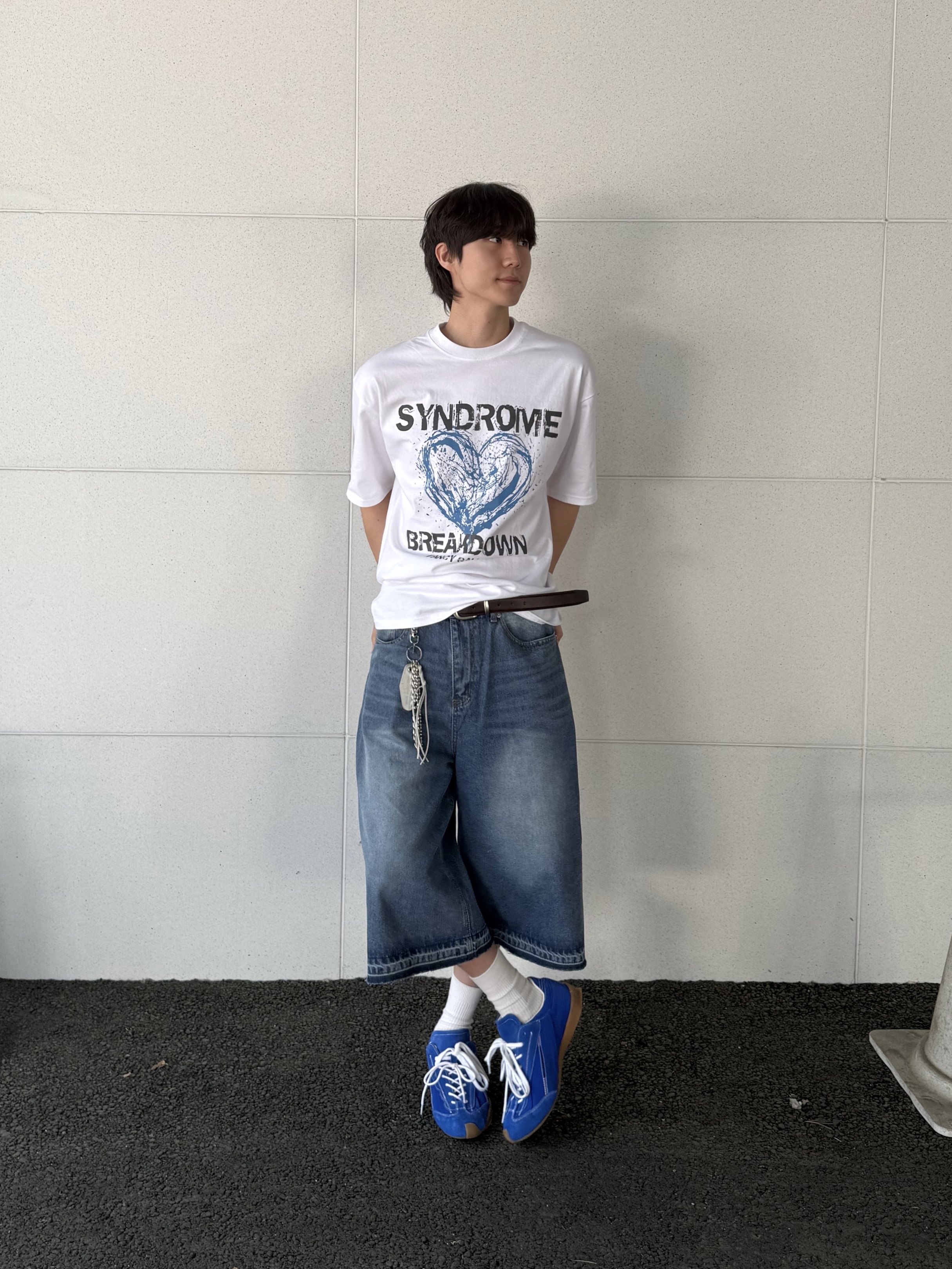 Ader Error Skid Z-Blue (Bant VER), Nike x Supreme Air Force 1 Low Black 착용 스타일 - 1