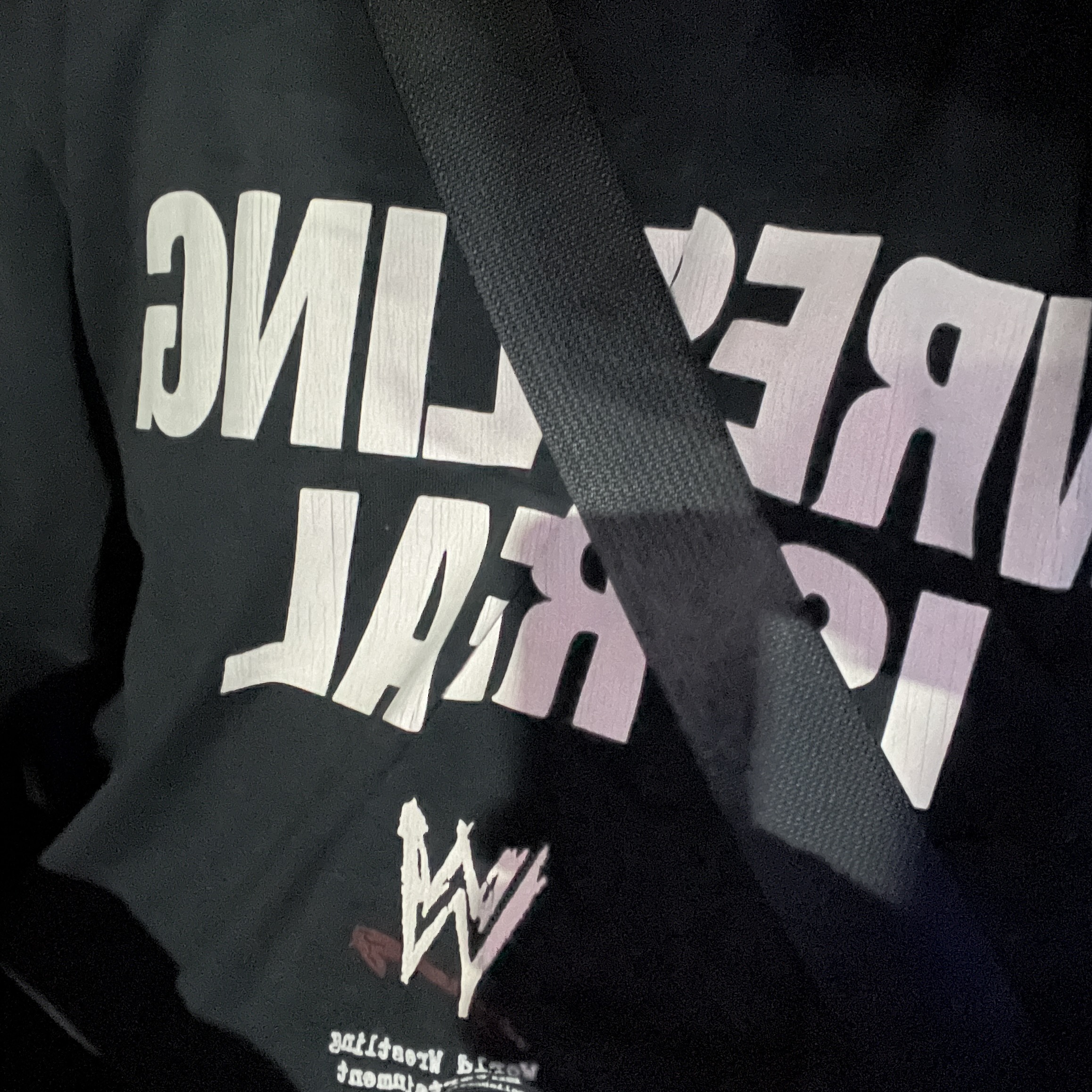 Travis Scott Cactus Jack x WWE Wrestling Is Real T-Shirt Black 착용 스타일